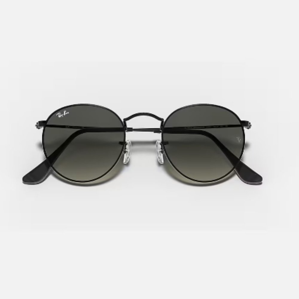 Ray-Ban Round Flat Lenses Sunglasses - Black